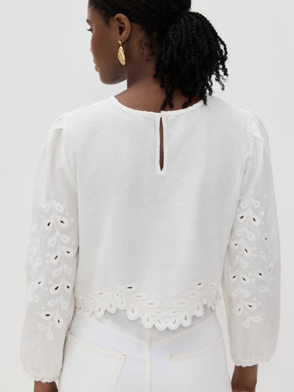 Z Supply White Set: Long Sleeve M with a Linen Tunic Top w/ Matching S Shorts - Picture 7 of 9